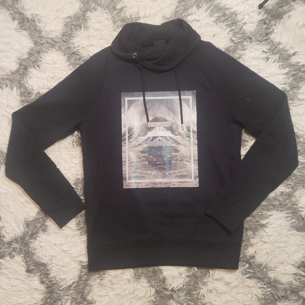 H&M wave cowlneck sweatshirt